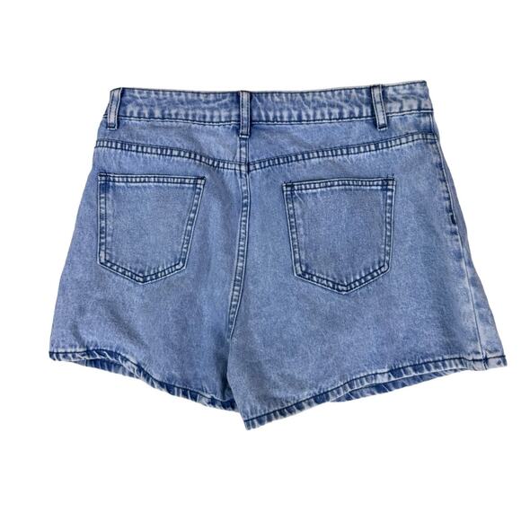 Shein Womens Large Blue Denim Shorts - Picture 3 of 9
